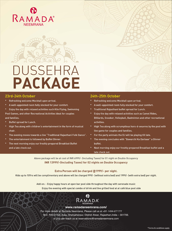 The-Dussehra-package-at-Ramada-Neemrana-from-23-25-October-2015