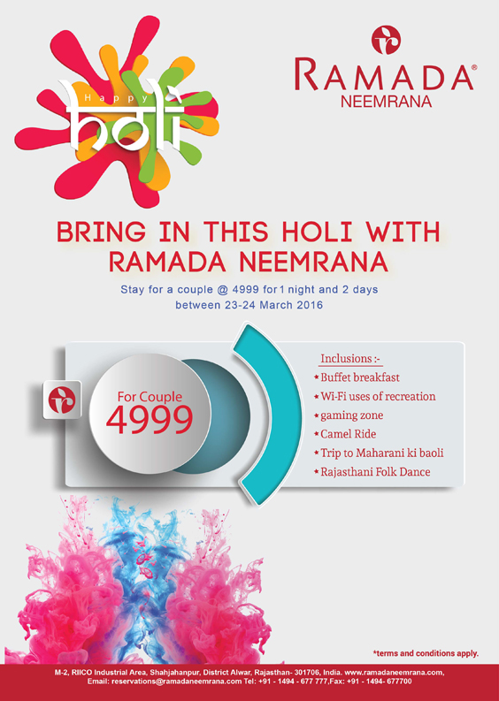 Ramada-Neemrana-Holi-Easter-Weekend-Hotel-Offer-Package